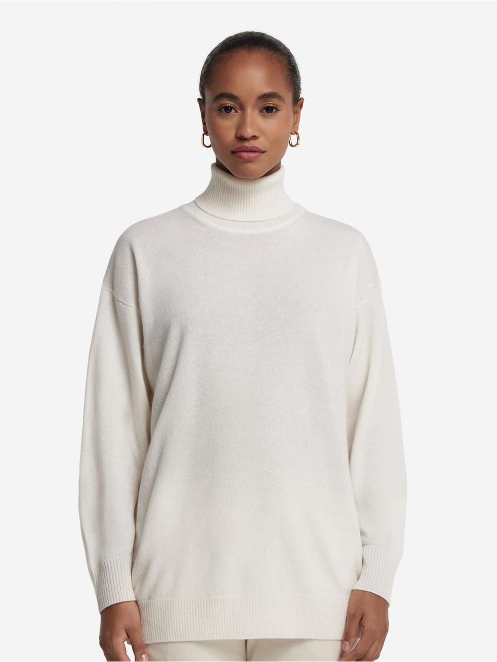 Falconeri Ultrasoft Cashmere Turtleneck Sweater with Slits